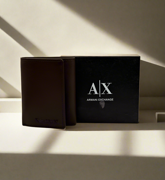 ARMNI LEATHER TRI FOLD  MENS WALLET