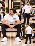 C-K NEW YORK CITY ARCH LOGO PIQUÉ POLO T-SHIRT
