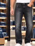 USP A REGULAR FIT WASHED BLACK JEANS