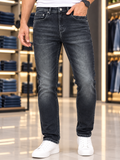 EMP EA7 SLIM FIT WASHED BLACK STRETCH JEANS