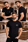 BLMN BACK PRINTED EMBOSSED LOGO CREWNECK ROUND NECK T-SHIRT