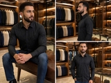 IMP PREMIUM VERTICAL PINSTRIPE SATIN-FINISH LUXURY STRIPE SHIRTS