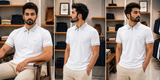 EM P ARMNI QUARTER-ZIP MICRO-PATTERN POLO T-SHIRT