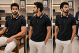 EM P ARMNI LOGO COLLAR LUXE POLO T-SHIRT