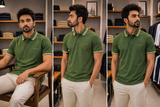 R/R LUXE OLIVE TIPPED POLO T-SHIRT