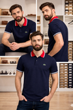 LCST COLOR-BLOCK COLLAR PIQUE POLO T-SHIRT