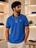LCST EMBROIDERED CROCODILE CONTRAST TIPPED POLO T-SHIRT