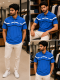 HG BSS ARCHETYPE CHEST STRIPE COTTON PIQUÉ POLO T-SHIRT