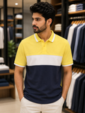PMA COLOR-BLOCKED COTTON PIQUÉ POLO T-SHIRT