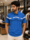 HG BSS ARCHETYPE CHEST STRIPE COTTON PIQUÉ POLO T-SHIRT