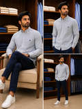 RLP SEERSUCKER STRIPE LINEN BUTTON-DOWN  STRIPE SHIRTS