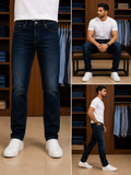 LCST PREMIUM DARK INDIGO STRETCH STRAIGHT-FIT JEANS