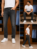 LCST WASHED BLACK STRETCH STRAIGHT-FIT JEANS
