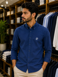 TMY EMBROIDERED SCRIPT MONOGRAM OXFORD SLIM-FIT OG SHIRT