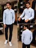 HKT LONDON ASTON MARTIN RACING EMBROIDERED STRIPED OXFORD OG SHIRT