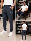 A-X EMBROIDERED BADGE SLIM-FIT TRACK PANTS
