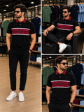 FRD PRRY CHEST STRIPE EMBROIDERED COTTON PIQUÉ POLO T-SHIRT