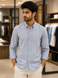 C-K EMBROIDERED CK LOGO GLEN CHECKS SHIRT