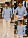 C-K EMBROIDERED CK LOGO GLEN CHECKS SHIRT