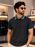 A-X CONTRAST COLLAR POLO T-SHIRT