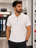 HKT SPORT ZIP-NECK PREMIUM POLO T-SHIRT