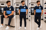 HKT SPORT COLOR-BLOCKED PREMIUM COTTON POLO T-SHIRT
