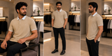 A-X CONTRAST COLLAR POLO T-SHIRT