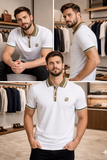 M-K CONTRAST TIPPED PIQUE POLO T-SHIRT