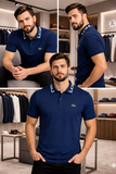 LCST LOGO COLLAR PIQUE POLO T-SHIRT