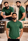 LCST STRIPED COLLAR PIQUE POLO T-SHIRT