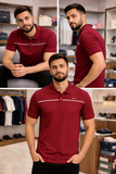 LCST CHEST STRIPE PIQUE POLO T-SHIRT