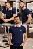 M-K CONTRAST TIPPED PIQUE POLO T-SHIRT