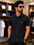 HG BSS IMP TEXTURED SLIM-FIT CASUAL SHIRT
