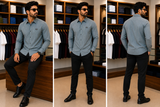 IMP PREMIUM TEXTURED VERTICAL STRIPE CASUAL STRIPE SHIRTS