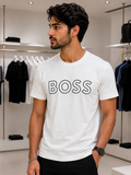 HG BSS 3D OUTLINE ROUND NECK T-SHIRT