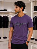 HG BSS EMBELLISHED SCRIPT ROUND NECK T-SHIRT