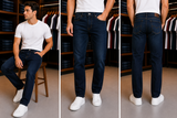 S-S DEEP INDIGO SLIM STRAIGHT JEANS