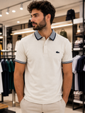 LCST STRIPED COLLAR CLASSIC FIT POLO T-SHIRT