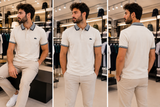 LCST STRIPED COLLAR CLASSIC FIT POLO T-SHIRT