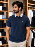 C-K DOUBLE-COLLAR POLO T-SHIRT
