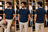 C-K DOUBLE-COLLAR POLO T-SHIRT