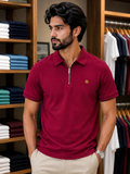 C-K ZIP-NECK POLO T-SHIRT