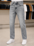 ZAR ACID WASH GREY STRAIGHT FIT JEANS