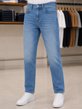 ZAR LIGHT-MID BLUE STRAIGHT FIT JEANS