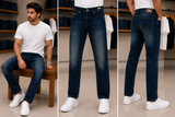 DSL INDUSTRY DARK INDIGO STRAIGHT FIT JEANS