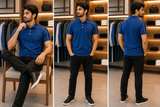 BLMN MONOGRAM STRIPE POLO T-SHIRT