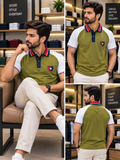 TMY COLORBLOCK RAGLAN SLEEVE PIQUÉ POLO T-SHIRT