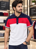 TMY SIGNATURE COLORBLOCK PIQUÉ POLO T-SHIRT
