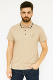 C-K BEIGE POLO T-SHIRT WITH C-K LOGO