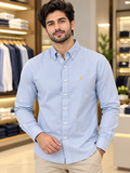 BROKS BROTHRS LIGHT BLUE BUTTON-DOWN PLAIN SHIRT